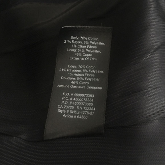 Talula indigo/silver metallic single button blazer - Picture 7 of 8